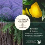 Woodwick Lavande et Cyprès - Grande bougie parfumée, 368 g