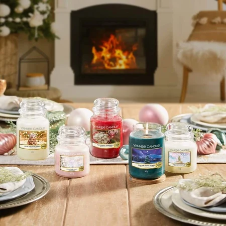 Coffret de bougies parfumées Yankee Candle, format moyen - Snow Globe Wonderland + Peppermint Pinwheels
