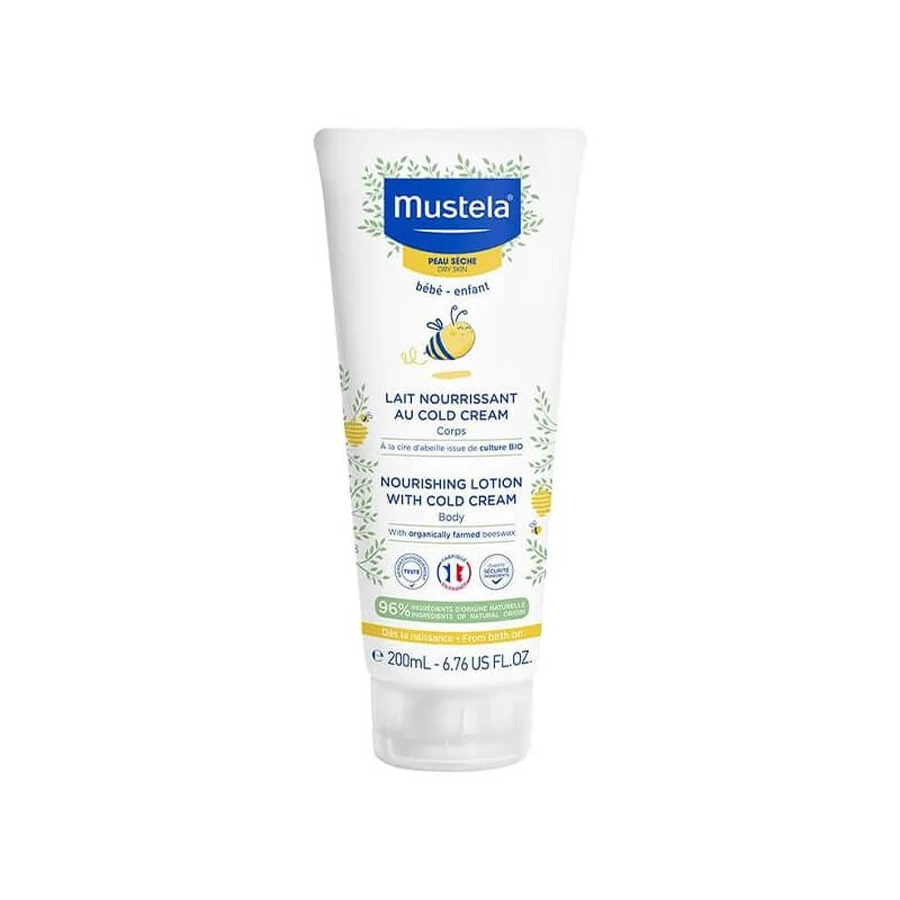 Mustela Pflegende Cold-Cream-Lotion – Für trockene und empfindliche Haut, 200 ml