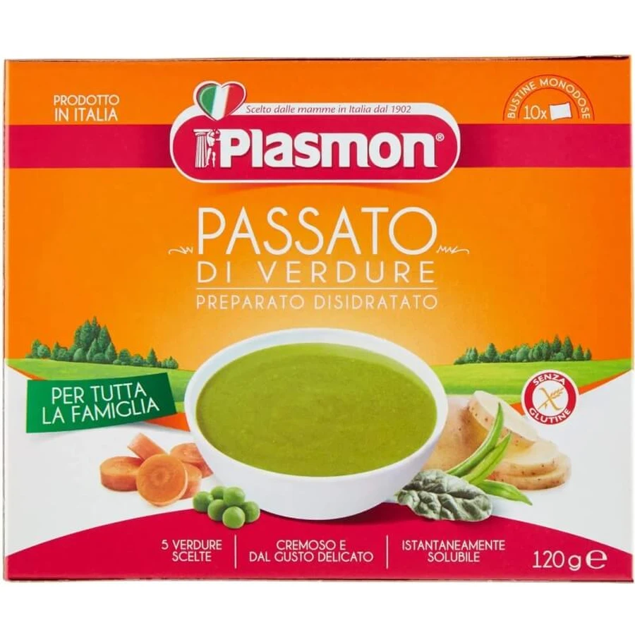 Plasmon groentepuree in zakjes (gedroogde groenten) 80 g, 1 stuk