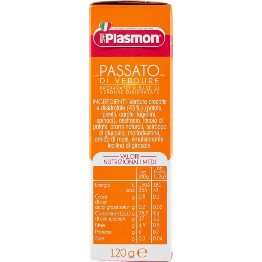Plasmon groentepuree in zakjes (gedroogde groenten) 80 g, 1 stuk