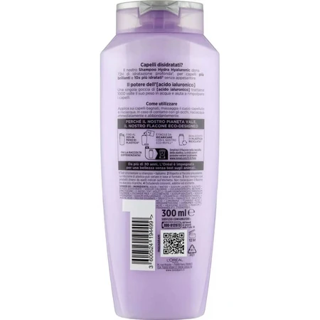 Elvive Hydra Hyaluronic - Moisturizing Shampoo with Hyaluronic Acid, 300 ml