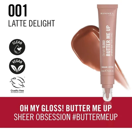 Rimmel Oh My Gloss Butter Me Up - Baume à lèvres hydratant n° 01 Milk Delight