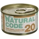 Natural Code 20 ton, fasole, alge și orez – hrană completă pentru pisici adulte, 85 g