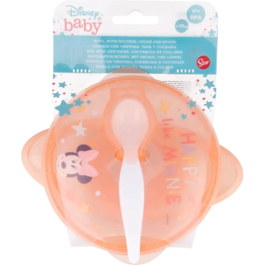 Disney Baby Minnie - Bowl with Suction Cup, Lid, and Spoon