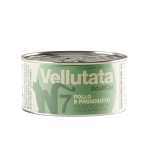 Natural Code V7 supă cremoasă de pui și șuncă – hrană completă pentru pisici adulte, 85 g