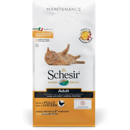 Schesir Adult Chicken - Aliment complet pour chats adultes, 10 kg