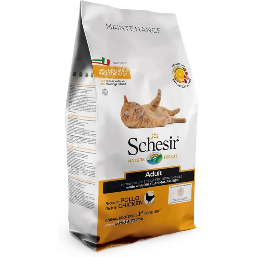 Schesir Adult Chicken - Aliment complet pour chats adultes, 10 kg