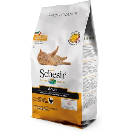 Schesir Adult Chicken - Aliment complet pour chats adultes, 10 kg