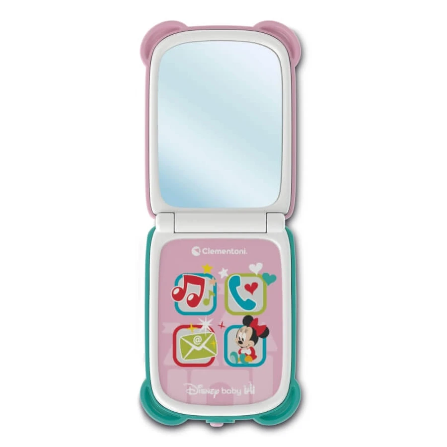 Clementoni Minnie Flip Phone - Interactive Toy Smartphone for Kids
