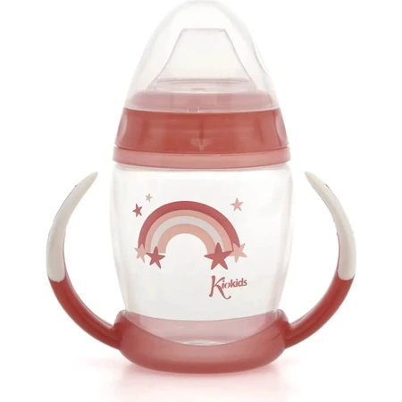 Kiokids Step 1 Trinklernbecher mit Henkeln, 270 ml – Rosa, ab 6 Monaten