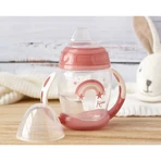 Kiokids Step 1 Trinklernbecher mit Henkeln, 270 ml – Rosa, ab 6 Monaten