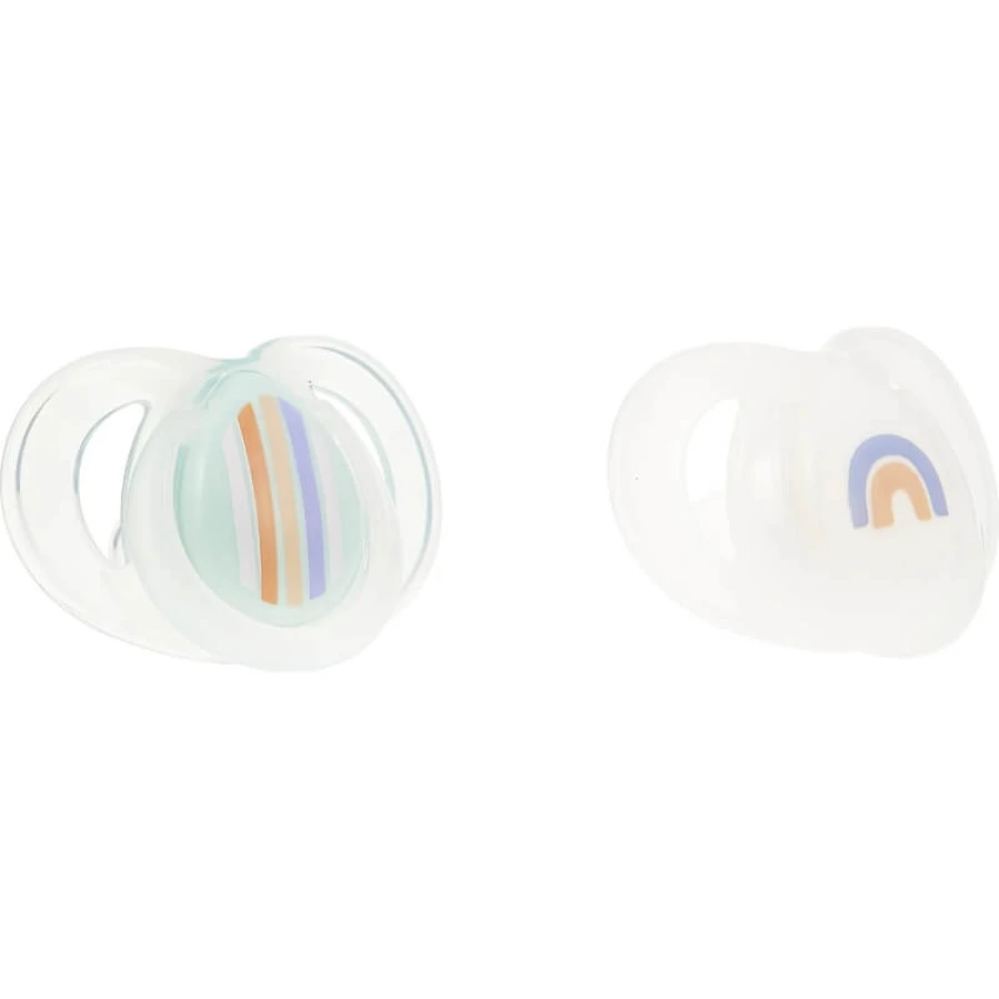 Tommee Tippee Closer to Nature - 2 Silicone Nighttime Pacifiers, 6–18 Months - Assorted Colors