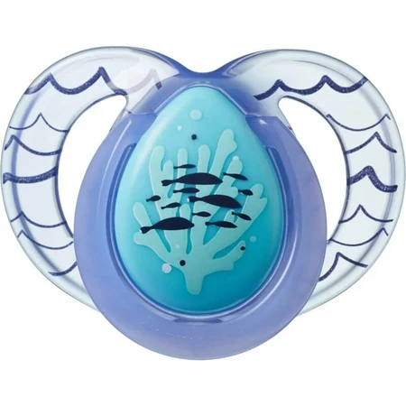 Tommee Tippee Closer to Nature - 2 Silicone Nighttime Pacifiers, 6–18 Months - Assorted Colors