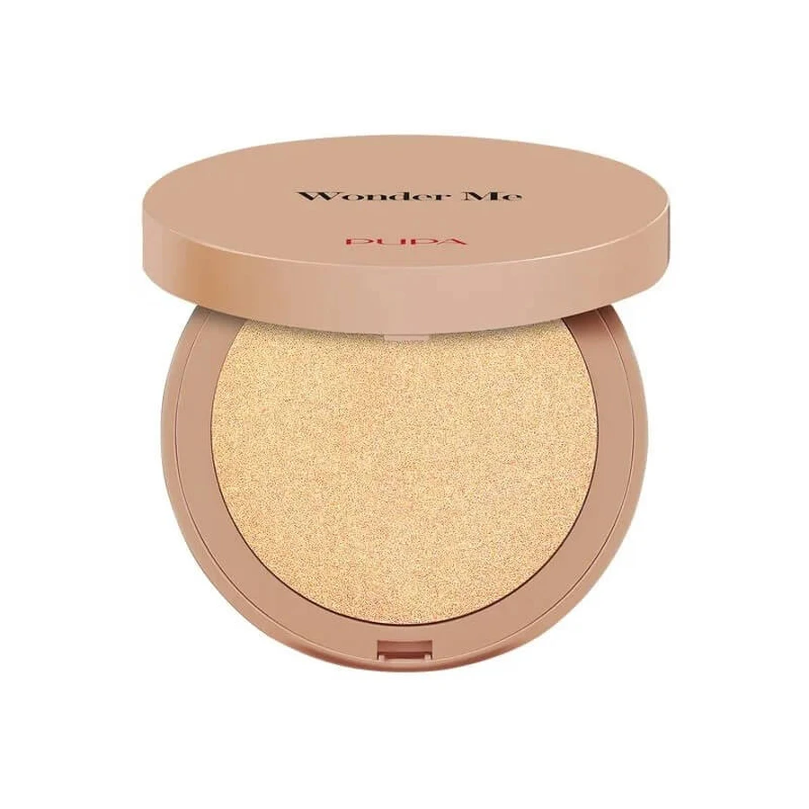 Pupa Wonder Me Glow - Iluminador compacto para el rostro - N.º 102 Pure Gold