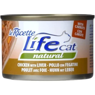 Life Petcare Life Cat Natural – pui cu ficat și morcovi – hrană completă pentru pisici, 150 g