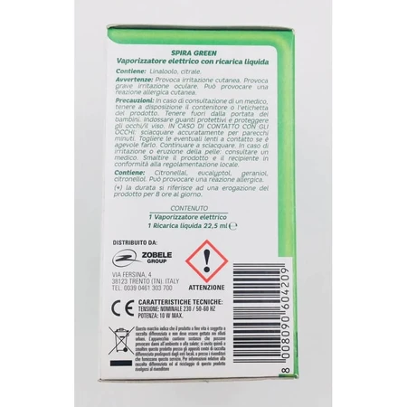 Spira Vaporizzatore elettrico green - insetticida