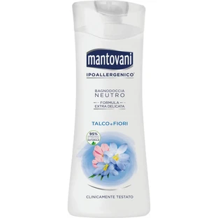 Mantovani Talc et Fleurs Blanches - Gel douche non parfumé 400 ml