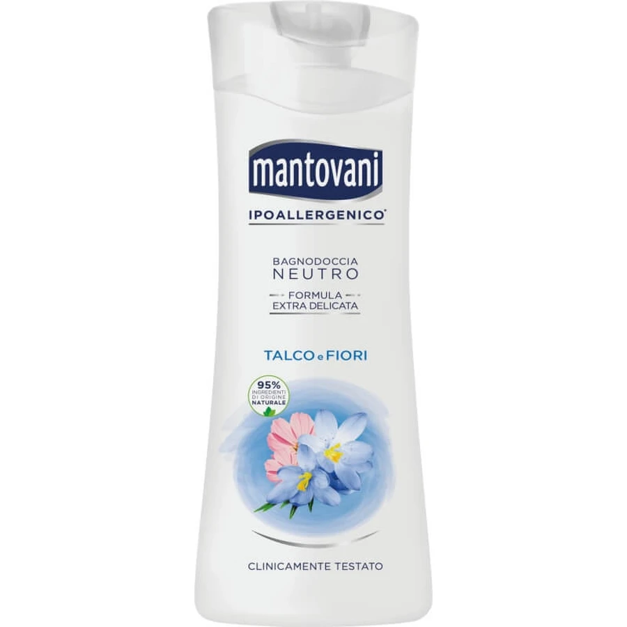 Mantovani Talc et Fleurs Blanches - Gel douche non parfumé 400 ml