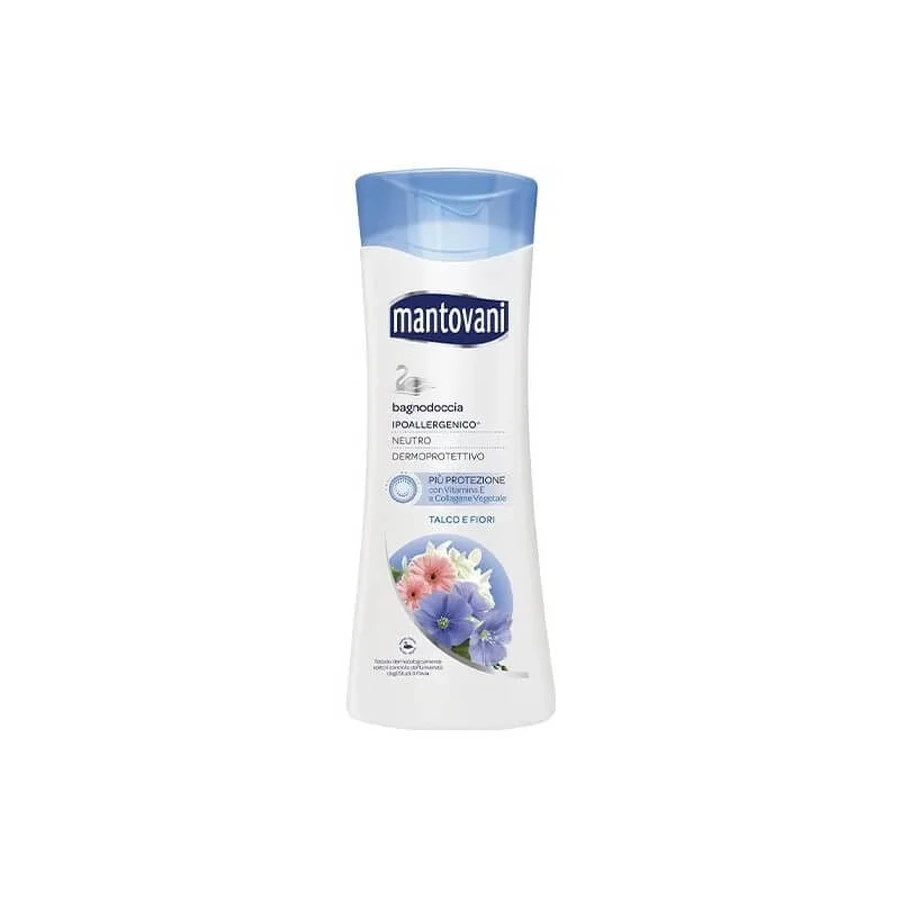 Mantovani Talc et Fleurs Blanches - Gel douche non parfumé 400 ml