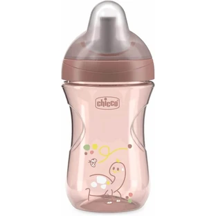 Vaso Chicco Advanced, vaso de plástico antiderrame de 266 ml con pajita
