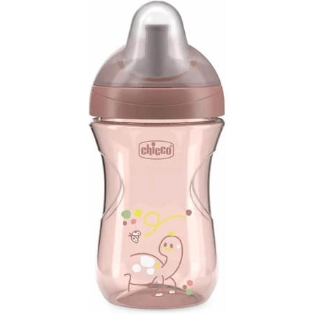 Vaso Chicco Advanced, vaso de plástico antiderrame de 266 ml con pajita