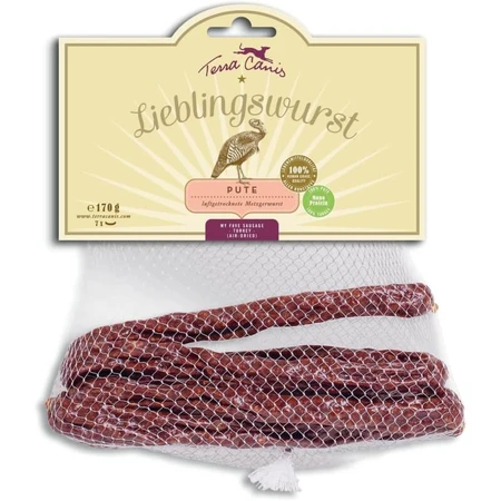Salchicha de pavo Terra Canis - Golosinas para perros, 170 g