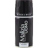 Malizia Black &amp; Wild - Men's Spray Deodorant, 150 ml