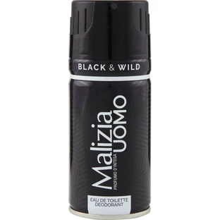 Malizia Black &amp; Wild - Deodorant in sprayvorm voor mannen, 150 ml