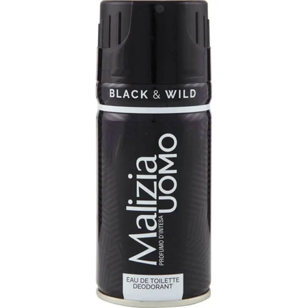 Malizia Black &amp; Wild - Deodorant in sprayvorm voor mannen, 150 ml
