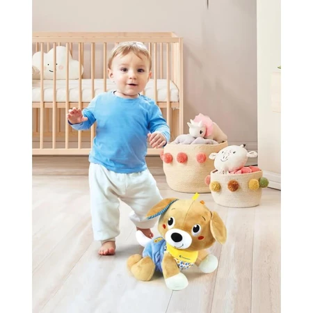 Clementoni Billo Bau, «Crawl with Me» — Peluche interactivo que habla, de 6 a 36 meses
