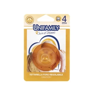 Unifamily-Gummi-Schnuller mit verstellbarer Öffnung, ab 4 Monaten