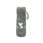 Nuvita Moovo - Stainless Steel Insulated Water Bottle with Straw and Retractable Spout, Sage Green, 500 ml