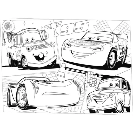 Maxipuzzle «Cars 3 Challenge» de Lisciani, de doble cara, 60 piezas