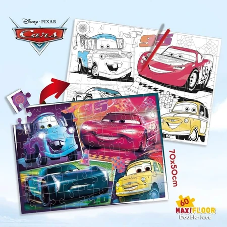 Maxipuzzle «Cars 3 Challenge» de Lisciani, de doble cara, 60 piezas