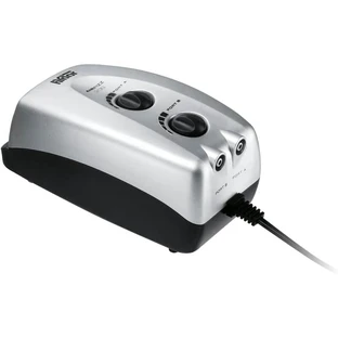 Ferplast Airfizz 200 - Quiet, Adjustable Air Pump with Dual Outlets, 16.5 x 8.4 x 7 cm (H)