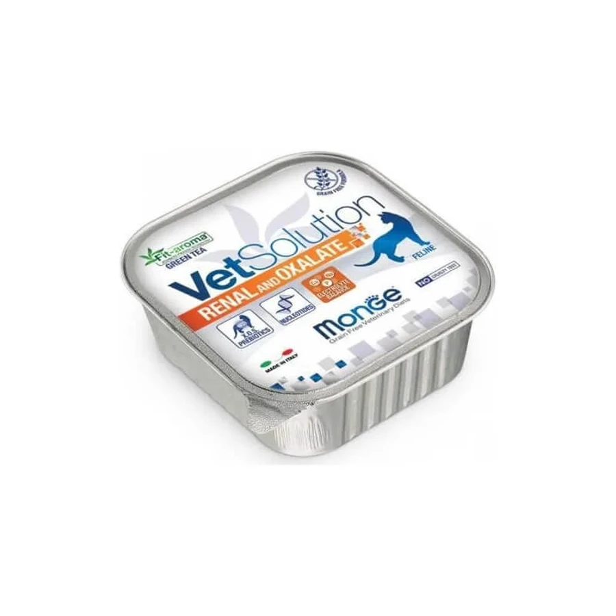 Monge Vetsolution Renal und Oxalate – Nassfutter für Katzen, 100-g-Dose