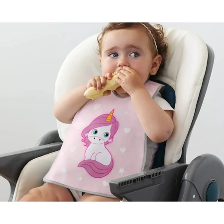 Kiokids Waterproof Bib - Pink Unicorn