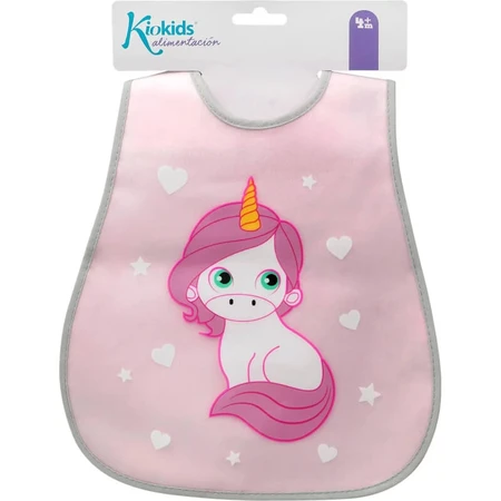 Kiokids Waterproof Bib - Pink Unicorn
