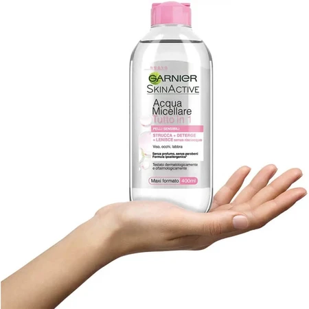 Garnier Mizellenwasser zur Gesichtsreinigung für empfindliche Haut, 400 ml