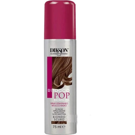 Dikson Pop Root Touch-Up - Spray retocador instantáneo para raíces de rubio oscuro, 75 ml