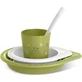 Suavinex Baby Weaning Set - Flat Plate + Bowl + Cup + Spoon - Pistachio