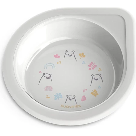 Juego de comida para bebés de Suavinex: plato llano + cuenco + vaso + cuchara - Pistacho