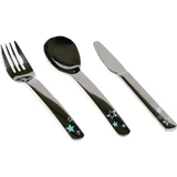 Kiokids Stainless Steel Cutlery Set - Light Blue