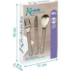 Kiokids Edelstahl-Besteckset – Hellblau