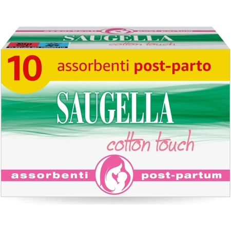 Saugella Postpartum Pads, Cotton Touch, 10 pads