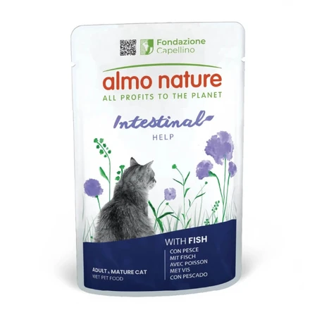 Almo Nature Holistic Digestive Help Fish – Alleinfuttermittel für Katzen mit empfindlichem Verdauungssystem, 70 g