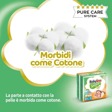 Babylino Sensitive - 64 pañales mini talla 2 (3–6 kg)