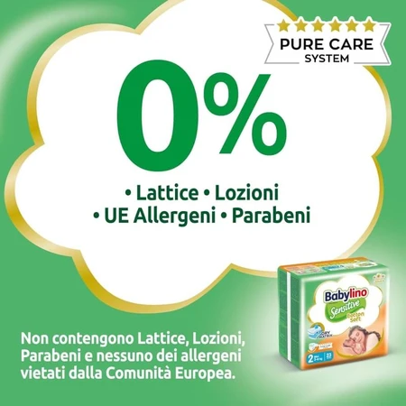 Babylino Sensitive - 64 pañales mini talla 2 (3–6 kg)