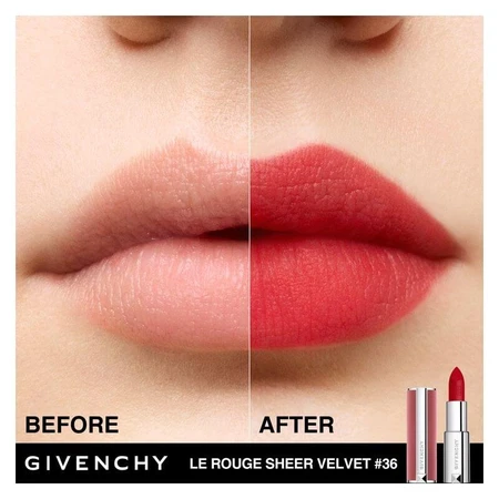 Givenchy Le Rouge Sheer Velvet - Matte Lipstick No. 36 L'Interdit